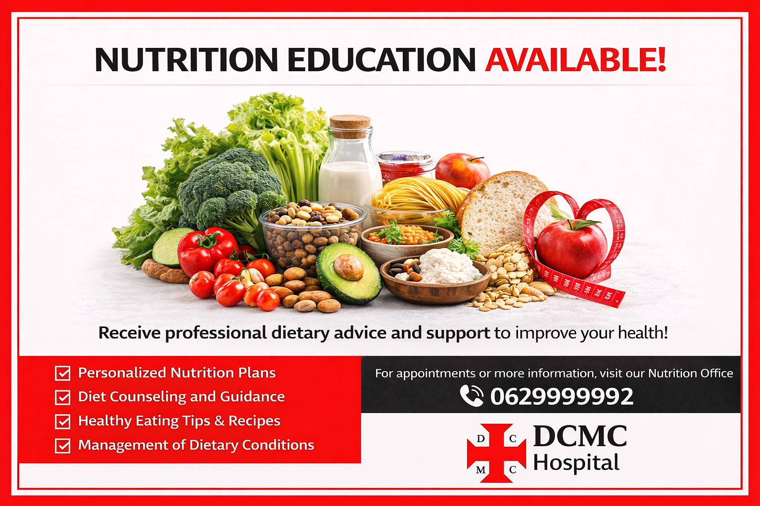 Nutrition Education Services Now Available at DCMC Hospital