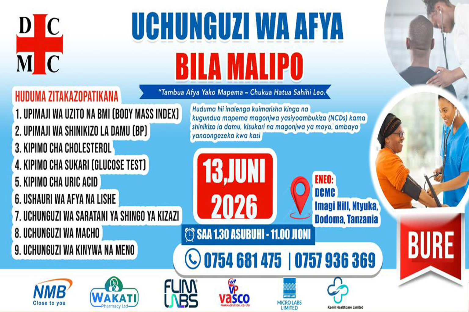 Free Health Screening for Non-Communicable Diseases (NCDs)